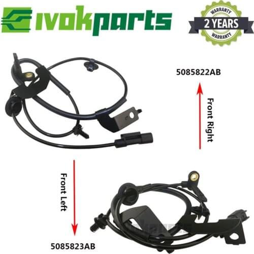 2pcs Front Axle L/R Left & Right ABS Wheel Speed Sensor 5085822AB 5085823AB For LANCIA FLAVIA FIAT FREEMONT 4X4 2.0 2.4 3.6 JTD
