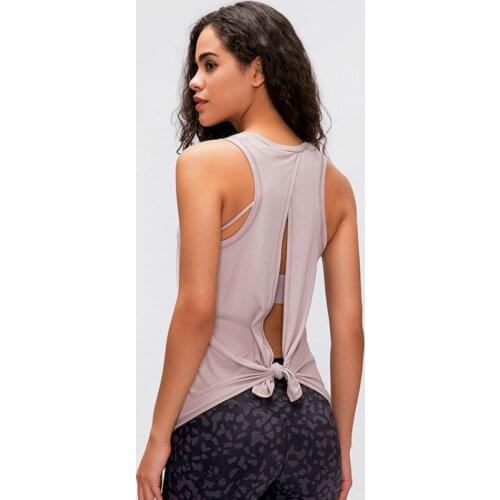 2021 NWT Activewear Naked-Feel Athletic Yoga Vest Open Back Yoga Tank Tops Stretch Sexy Tank Tops Loose Top
