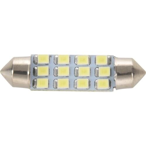 42mm 12 SMD 3528 LED White Car Interior c5w Dome Festoon Bulb Light Lamp DC 12V