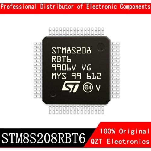 5pcs/lot new original STM8S208RBT6 STM8S208 LQFP64 microcontroller MCU In Stock
