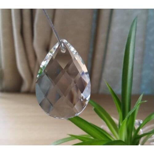 Free Shipping 50 pieces 38MM K9 Optical Clear Crystal Prism Ornament Suncatcher Glass Beads For Chandeliers Crystal Lamp Droplet