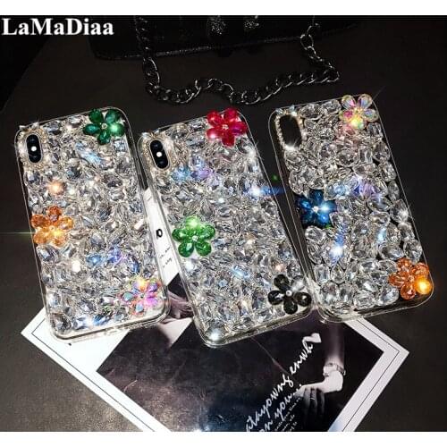 3D Glitter Bling Crystal Diamonds Rhinestone Soft Back Case Cover For Huawei Honor8 9 10 20 Lite V10 V20 V30 7X 8X 9X Nova3 4 5