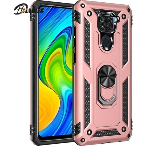 Phone Case For Xiaomi Redmi Note 9S 9 Pro MAX Heavy protection Shockproof Anti Fall Armor Hard Magnetic Ring Bracket Back Cover