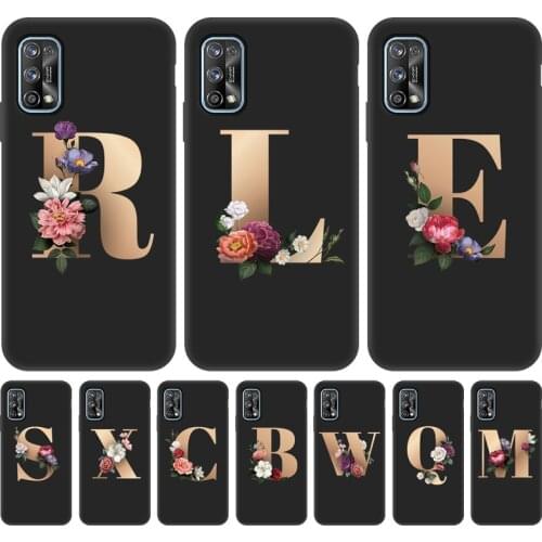 Realme C21 Case Soft TPU Cases Realme X7 7 6 Pro C3 XT Silicone Letters For Oppo RealmeC21 RealmeC3 X7 Cover Funda