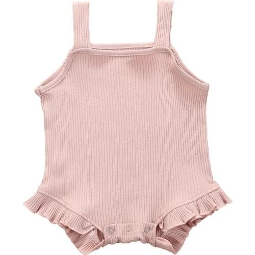 2020TALLOLY girls European and American childrens clothing solid color sling sling one-piece romper factory direct sales