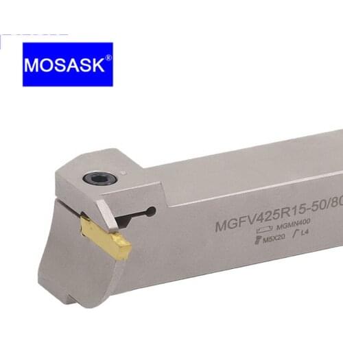 MOSASK MGFV 220R 225R Outer Circle Lathe Carbide Hard Alloy Steel Machining of End Face Grooving Cutting Arbor