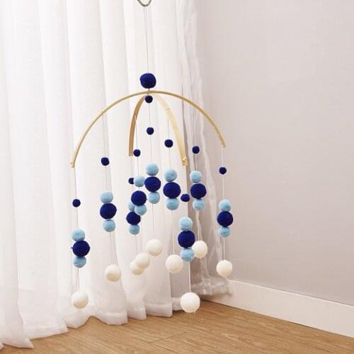 DIY Plush Hair Ball Decor Banner Baby Kids Room Decoration Bedding Bumpers Party Balls Kids Girls Room Decor19.6"*11.8"