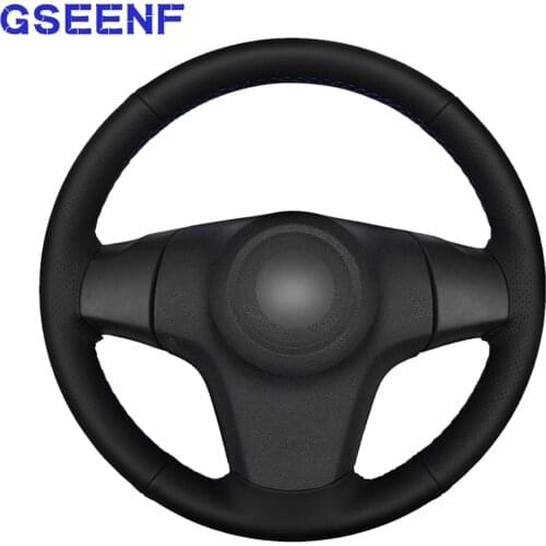 Car Steering Wheel Covers DIY Black PU Artificial Leather For Chevrolet Niva (3-Spoke) Lada Niva Vauxhall Opel Corsa (D)