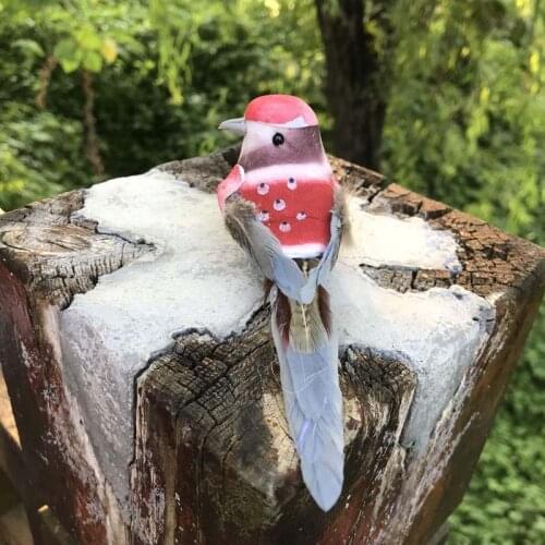 12*3.5CM/2pcs,Artificial Foam Feathers Fake Birds With Magnet/Foot,Decorative Bird for Wedding Mariage table home Decoration
