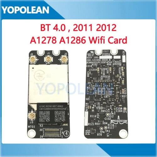 Tested Bluetooth 4.0 WiFi Airport Card BCM94331PCIEBT4CAX For Macbook Pro A1278 A1286 2011 2012 Years