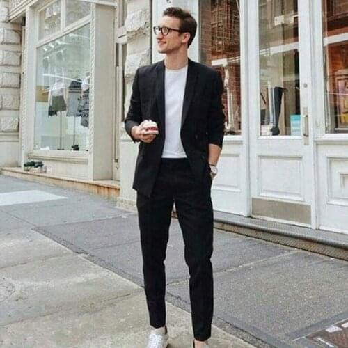 Classic Black Suits Men 2019 Groom Tuxedo Wedding Man Attire Jacket Man Blazer Costume Homme Slim Fit Terno Masculino 2Piece