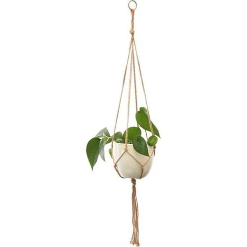 Lace Plant Hanger Plant Potted Cotton Rope Hanger Flower Pot Terrace Deck Ceiling Hanging Plant Stand 5 Sets