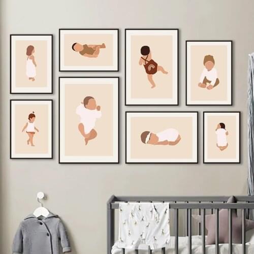 Baby Cute Baby Boy Girl for Pregnant Women Canvas Painting Posters Wall Art Pictures Nursery Kids Room Boho Home Decor Cuadros