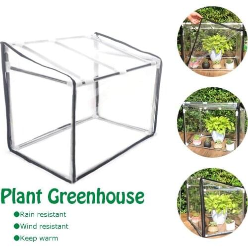 Mini Plants Greenhouse Indoor Outdoor Flowerpot Cover Shelter Transparent Soft Glass Film Greenhouse For Garden Plants