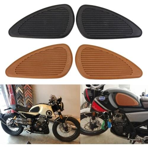 For Honda CB400 CX500 CG125 YAMAHA SUZUKI Retro Cafe Motorcycle Modified Fuel Tank Sticker Rubber Side Sticker Fuel Tank Pad