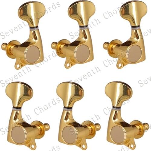 A Set of 6 Pcs gold Sealed gear Acoustic Electric Guitar Tuning Pegs Tuners Machine Heads guitar accessories parts