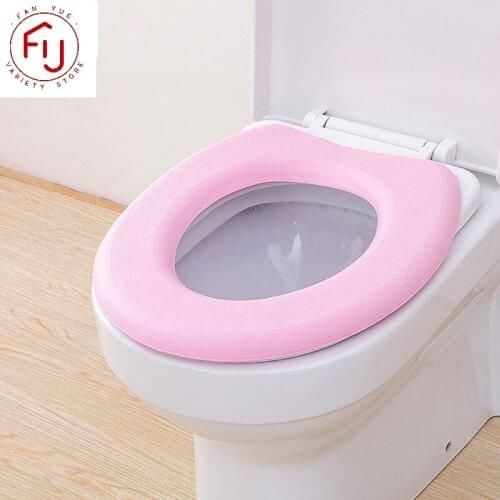 1PC EVA O-shape Toilet Seat Cover Toilet Seat Cushion Sticker Bathroom Toilet Seat Closestool Washable Waterproof Mat Cover Pad