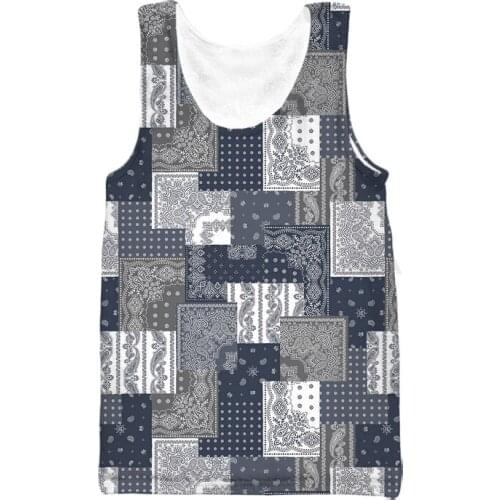 New Fashion Bandana Vest Mens 3d Print Paisley Sleeveless Men Women Custom Tank Top V17
