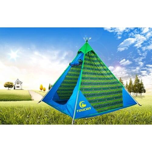 Single layer Indian outdoor camping easy to build 34 people pyramid waterproof tent free shipping
