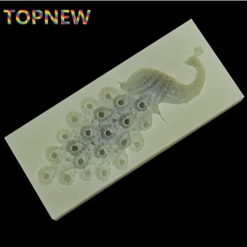 Peacock Silicone Mold Mobile Phone Set Fondant Decorating Molds Ornaments Pendant Jewelry Making Tools for Epoxy Resin Mould