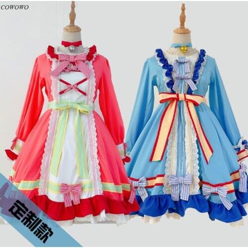 [Customized]Anime! Nekopara Cats Paradise Chocolat Vanilla Lolita Dress Uniform Cosplay Costume Halloween Party Suit For Women