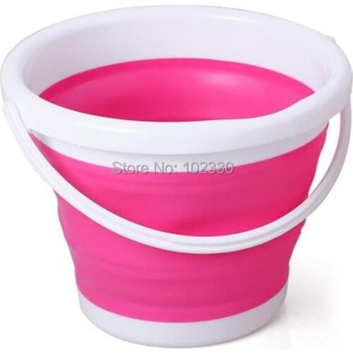3L-10L Portable Folding Bucket Outdoor Thick Fishing Supplies Folding Bucket for Fishing Promotion Camping Car Wash