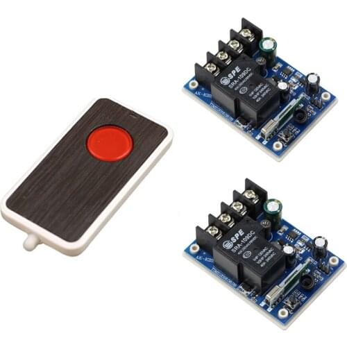 Good Quality DC12V 24V 36V 48V 30A 1CH Wireless RF Remote Control Switch Transmitter+2*Receiver for Appliances Gate Garage Door