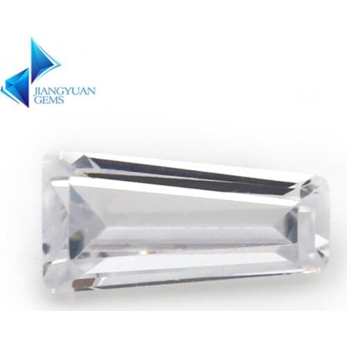 Size 2x1.5x1~6x3x2mm White Trapezium Shape 5A CZ Stone Synthetic Gems Cubic Zirconia For Jewelry