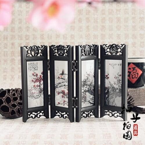 Family Toy Mother Garden Mini Screen Retro Accessories Chinese Style Furniture Decoration Doll Background Gift for Girl Friend