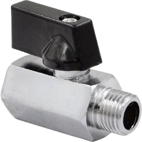 Mini Nickel Plating Brass Ball Valve 1/2" 3/8" 1/4" 1/8"BSP Threaded Male To Female Air Compressor Water Gas Oil Shut Off Valves