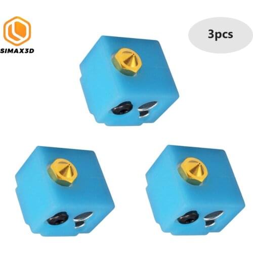 SIMAX3D 3pcs 3D Printer Parts Blue Protective Silicone Socks for Heat Block J-head Extruder HotEnd BP6 Heating Block Accessories