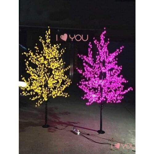 LED Artificial Cherry Blossom Tree Light Christmas Light 1152pcs LED Bulbs 2m/6.5ft Height 110/220VAC Rainproof Outdoor Use Free