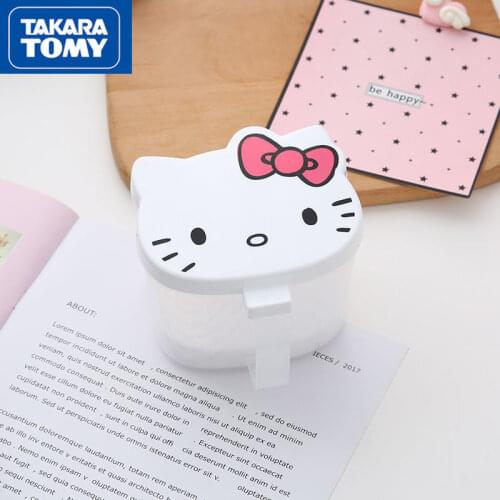 TAKARA TOMY fashion cartoon Hello Kitty home with spoon salt MSG seasoning box personality creative cute salt box with lid