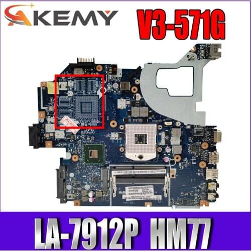 V3-571G V3-571 Q5WVH LA-7912P Laptop Motherboard For ACER E1-531 SLJ8C HM77 Teste BoaOk Mainboard