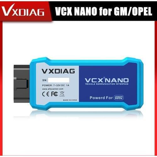 VXDIAG VCX Nano For GM/OPEL Diagnostic Programming Tool With GDS2 V21.0.01501/2020.4 Tech2WIN 16.02.24 Support Wifi