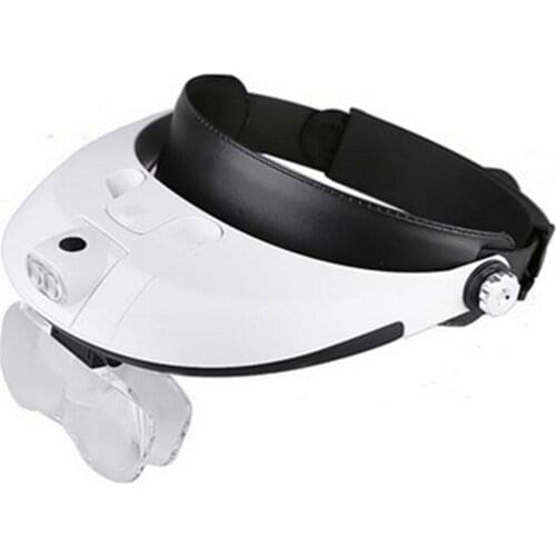 1 PC Head-mounted Magnifier 2 LED 5x 10x Reading Prptect Eyesight HD Maintenance of Mobile Phones Watches Repair
