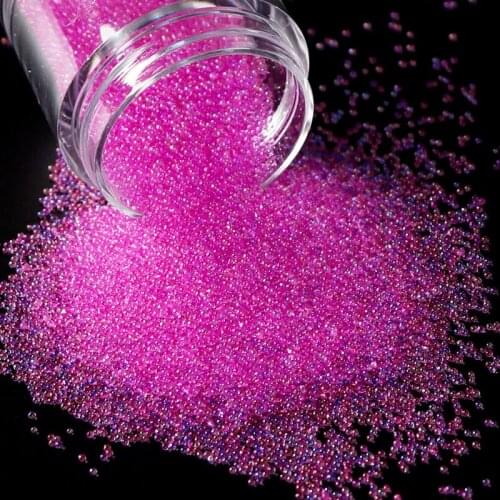 10ML Symphony Glass Beads Crystal Sand Nail Decorations Multicolor Transparent Caviar Crystal Ball Trim Nail Art Accessories