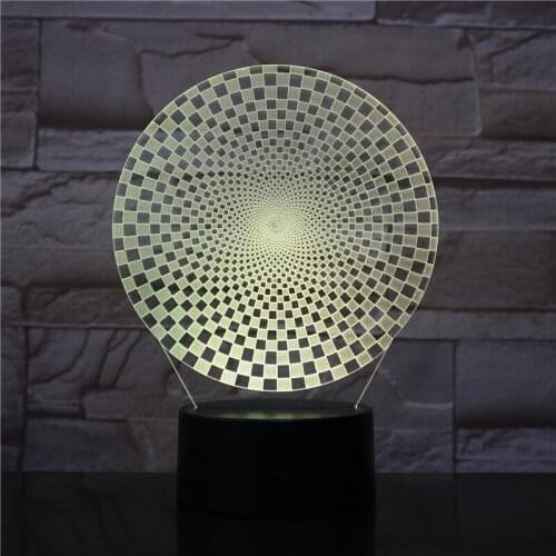 3D Lamp Abstract Geometry 7 Color with Remote Visual Light Effect Personalized Gift for Children Led Night Light Lamp Atmosphere