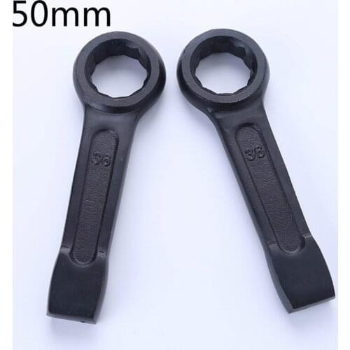 50mm Heavy Single-headed Universal Box End Wrench High Quality Percussion Ring Spanner Nut Hand Tool for Mechanic Industry