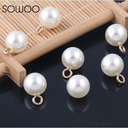50pcs/Lot 12mm Sliver Hook Imperial bead & Imitation pearls Pendant Charm Bracelet DIY Jewelry Findings SOWOO HD-311