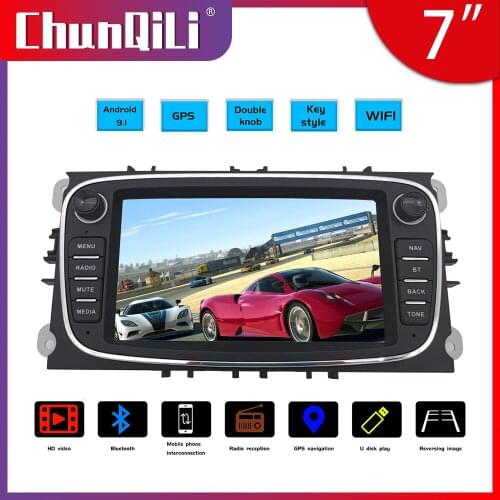 ChunQiLi 2Din Car Radio GPS Bluetooth Audio Stereo Multimedia player For Navigation Focus Mondeo Autoradio Reversing Video