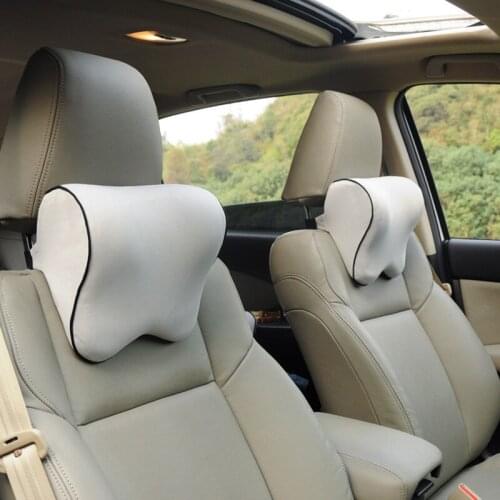 Headrest Car Neck Pillow Seat lumbar Pillow in auto back Head rest Memory Foam Fabric For chair Travel Support Cushion covers