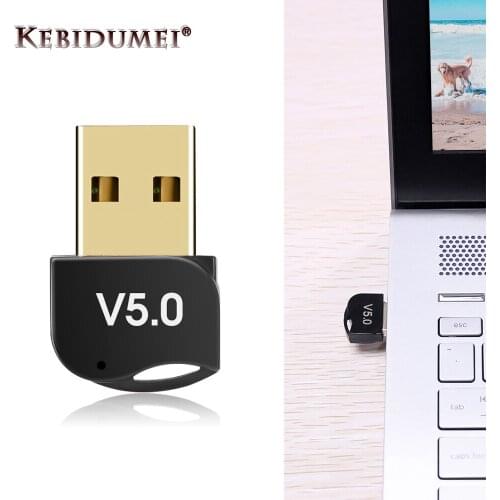 Kebidumei USB Bluetooth Adapter Wireless Bluetooth Dongle 5.0 Music Receiver For Computer PC Bluetooth Transmitter Adapter