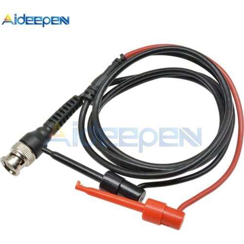 Digital Oscilloscope BNC Probe Test Leads Q9 Male Connector to Dual Alligator Clip Oscilloscope Probe Test Line Cable Test Hook