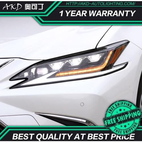 2 PCS Car Goods For Lexus ES ES260 ES200 ES300H 2017-2020 Head lamp LED Headlight LED Dual Projector