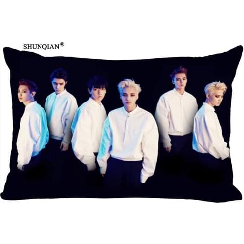 Korean Pop EXO Rectangle Pillowcase Zipper Wedding Custom Pillow Case 40X60cm,50X75cm(two sides)Pillow Cover