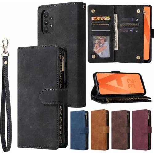 Leather Case For Samsung Galaxy M30 M30s A01 Core A02 A11 A21 A81 A91 A10S A20S A30S A50S A70S A20E Note 10 9 Card Slot Wallet