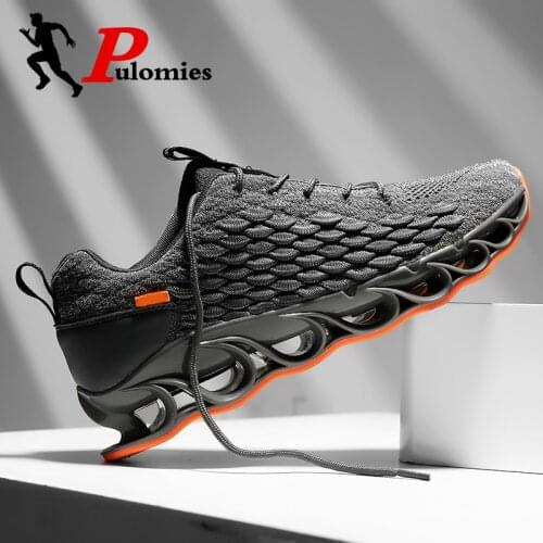 PULOMIES Men Sports Shoes Men Sneakers Spring Running Shoes Platform Sneakers Men Casual Shoes Men Tennis Shoes Sneakers 39