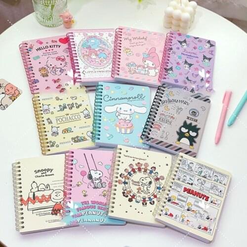 My Melody Kuromi Kawaii Notepad Cinnamoroll Kitty Pochacco Cute Anime Memo Pad Xo Littletwinstars Cartoon Portable Diary
