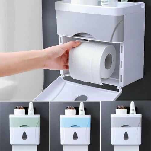 Tissue Kitchen Paper Dispenser Holder Storage Wall Mounted Box Bathroom Toilet